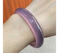 HZCVSG Natural Purple Chalcedony Hand Carved Wide Bar Jade Bracelet Fashion Boutique Jewelry Lady Purple Agate Bracelet (Gem Color : 6264)