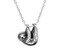 HZCVSG Necklaces for Women Fashion Stylish Silvery Sloth Necklace with Luxury White K Plating Animal EnthusiastsElegant and Unique in a NicheStyle Jewellery Gifts