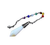 HZCVSG Necklaces Spiritual Divination Necklace Men and Women Six-Star Amethyst Powder Crystal Pendant Opal