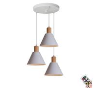 HZCVSG No-Wiring Pendant Light with Remote Control and Rechargeable Hanging Chandelier - Ideal for Dining Room, Living Room, Kitchen, Study Room & More