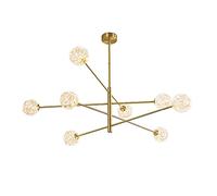 HZCVSG Nordic Full Copper Chandelier,For Living Dining Room Light,Creative Gypsophila Glass Magic Beans Chandelier, Bedroom Light