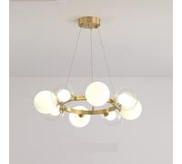 HZCVSG Nordic/Full Ropper/Magic/Ring/Magic Bean/Chandelier, Light Luxury/High-End Lamp, for/Living Room/Bedroom/Dining Room,Brass,8 lig