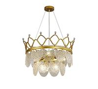 HZCVSG Nordic Light Luxury For Living Restaurants Bedroom Creative Crown Table Lamp, Lamp-Golden. * 37cm