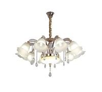 HZCVSG Nordic Zinc Chandelier,Country Lamps,Crystal Lamp,For Living Dining Room Bedroom Study Lamp,Style-Golden. 9