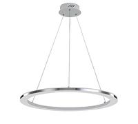 HZCVSG Pendant Light Adjustable Round Chandelier for Dining Room Minimalist Chrome Single-Arm Hanging Lamp Ideal for Living Room Office Hallway