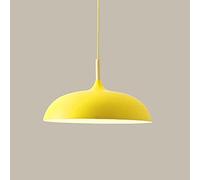 HZCVSG Pendant Light Retro Round Chandelier Nordic Hanging Lamp with Wood & Metal Ideal for Bar Hotel Office Hall Tea House - Yellow