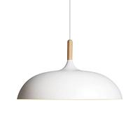 HZCVSG Pendant Light Retro Round Chandelier Wood & Metal Nordic Ideal for Hotels Offices Halls Tea Houses - Stylish Ceiling Fixture in White