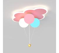 HZCVSG Pink/White Acrylic Cloud Ceiling Lamp for Children's Room Creative Close to Ceiling Light Fixture with 3000 6000K Option