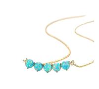 HZCVSG Plated Round Pendant Necklace for Women Wedding Three Color Jewelry