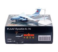 HZCVSG Replica 23cm Beautiful Scale Aircraft Models For IL-76 Chinese Air Force 21041 Aviation Exhibits Miniature Airplane Model(21041)