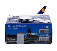 HZCVSG Replica 36cm Boutique Scale Aircraft Replicas 1/200 Lufthansa For A380 D-AIMA Die-Cast Models Miniature Airplane Model(Flap)