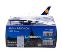 HZCVSG Replica 36cm Boutique Scale Aircraft Replicas 1/200 Lufthansa For A380 D-AIMA Die-Cast Models Miniature Airplane Model(Regular)