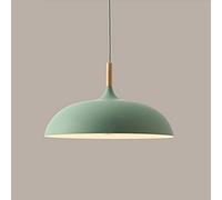 HZCVSG Retro Round Chandelier - Pendant Light in Wood & Metal Nordic for Bar Hotel Office Hall Teahouse - Stylish Hanging Lamp in Green
