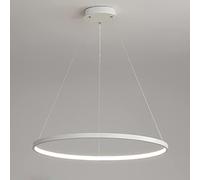 HZCVSG Round Dimmable Remote Control Height Adjustable Pendant Lamp Chandelier Table Light Fixture for Living Dining Room