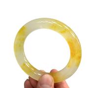 HZCVSG Round Jade Bangle Bracelet for Women Feng Shui Good Luck Wealth Bracelet Fashion Jade Stone Bangle for Woman Mother Birthday Gift Wedding