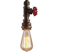 HZCVSG Rural Retro Nostalgic Hanging Light Fixtures Industrial Style Restaurant Bar Home Decoration Hemp Rope Water Pipe Pendant Lamp Bronze Colored Iron Hanging Light,for Various Rooms