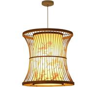 HZCVSG Rustic Asian Lantern Chandeliers Printed Lamp Shade Pendant Light Retro Style Birdcage Hanging Lamp V-intage Japanese Domed Suspension Lights Inhtsdoor,