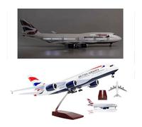 HZCVSG Scale British Airways Aircraft Model - 36cm Die-Cast Metal Replica with Lights Display Stand Rotating Wheels Collectible, Home Decor or Gift for Aviation(Upgraded)
