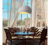 HZCVSG Scandinavian Pendant Light - Adjustable Base Concrete Chandelier in Beige & White - Stylish Home Fixture