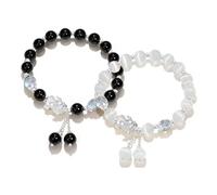 HZCVSG Silver Bracelet Feng Shui Wealth Bracelet Black Carnelian Stone Jewelry Pi Yao Charm Natural Stone Bangle Chakra Balancing Gems Prosperity Money Windfall/2050