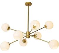 HZCVSG Sputnik Chandelier Ceiling Light Fixture Gold V-intage Lamp Compatible with Kitchen Island Room Bedroom Living Room Foyer Hallway,for Various Rooms