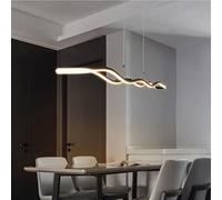 HZCVSG Table Dimmable Dining Room Pendant Light with Remote Control in Spiral Adjustable Chandelier