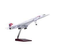 HZCVSG Vintage Classics Aircraft 50CM 1:125 Scale Diecast British Airways Concorde Resin Airplane Toy Plane(No Light)