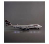 HZCVSG Vintage Classics Aircraft For B747 British Airplane Model Toys Airways with Light and Wheel Diecast Resin Plane(with Light)