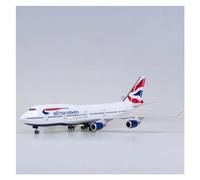 HZCVSG Vintage Classics Aircraft For B747 British Airplane Model Toys Airways with Light and Wheel Diecast Resin Plane(Without Light)