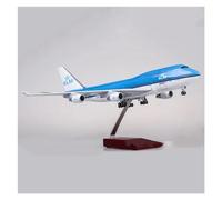 HZCVSG Vintage Classics Aircraft For KLM Royal Dutch Airlines B747 with Wheel Resin Plane Collectible 47CM 1:160 Scale Airplanes