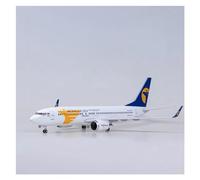 HZCVSG Vintage Classics Aircraft For Mongolia Air Airline B737 737 Aviation Plane Display Standable Airplane with Wheel 47CM(Without Light)