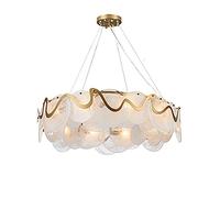 HZCVSG Warm Study Lamps,Luxury Light Concise Glass Chandeliers,for Living Dining Room Master Bedroom Lights, Nordic Postmodern Art Chandeliers-Cover Cover