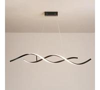 HZCVSG Wave Chandelier Ceiling Light - Linear Pendant Spiral Fixture 3000K Warm White for Kitchen, Dining Table & Office Spaces