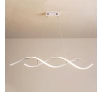 HZCVSG Wave Chandelier Ceiling Light - Linear Pendant Spiral Fixture 3000K Warm White for Kitchen, Dining Table & Office Spaces