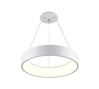 HZCVSG White Ring Chandelier with Adjustable Height for Living Room, Bedroom, and Office - Minimalist Ceiling Fixture
