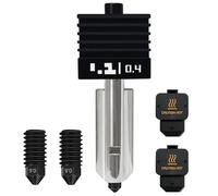 HzdaDeve 0,4 mm Hotend para cabezal de impresión combo H2D, boquilla de acero endurecido a alta temperatura, kit extrusora de repuesto con 1 funda de silicona para laboratorio de bambú A1/A1 Mini