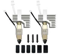 HzdaDeve 2PK 0.4MM Acero endurecido Cerámica Hotend para Centauri Carbon/Centauri Cabezal de impresión Extrusor Kit Hot End con boquillas endurecidas extra 0.2MM 0.4MM 0.6MM 2PK Cubierta de silicona y