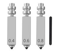 HzdaDeve Boquillas de acero endurecido integradas de 0,4 mm, 0,4 mm, 0,8 mm, para Kobra X Combo Quick-Swap High Flow High Speed Throat Tube Boquillas Cabezal de impresión Hot End para impresoras 3D