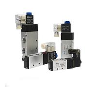HZDXWXOJ 4V110-06 4V210-08 4V310-10 4V410-15 Válvulas de Aire neumáticas electromagnéticas de 2 Posiciones y 5 vías 1/4 DC12V DC24V válvula solenoide 5/2(Ac24v,4V110-06)