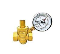 HZDXWXOJ Válvula Reductora de presión de Agua de latón, regulador DN15/DN20/DN25/DN32, medidor de válvula de Alivio Ajustable, 1/2 ", 3/4", 1 ", 2"(Valve Without Gauge,1-1/2 Inch)
