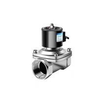 HZDXWXOJ Válvula solenoide a Prueba de explosiones de Acero Inoxidable de 1-1/2", Normalmente Cerrada, for Agua, química, Mina de carbón, Gas Natural, 220 V(NPT-24VAC)