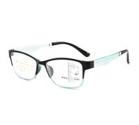HZEPDVT 1 par de gafas de lectura con zoom inteligente, protección contra la luz azul, diseño multifocal progresivo, patas con resorte for facilitar su uso(3.0x)