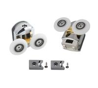 HZEPDVT Accesorios de Hardware for Cuarto de Ducha, riel de Vidrio en, Puerta corrediza, Rueda giratoria, Nueva polea de Metal for Cuarto de Ducha, Rueda Doble, 2 Piezas(23mm)