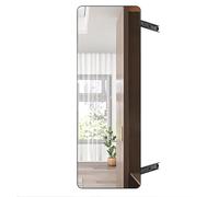HZEPDVT Espejo de Cuerpo Entero Negro con Esquinas Redondeadas Espejo de Cuerpo Entero Cuadrado de 110 * 40 cm Espejo Oculto Empotrado en Armario Espejo corredizo(130 * 40cm)
