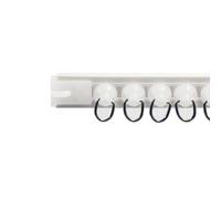 HZEPDVT Kit de riel de Cortina Autoadhesivo, riel Deslizante sin Perforaciones con Rueda Colgante, Accesorios de Cortina de riel guía de Montaje Lateral y Superior(150(59in))