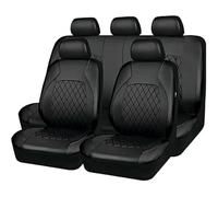 HZEXTKWD Coche Cubreasientos para Nissan Micra K13 Hatchback 2010-2017,Fundas Asientos Juego Delanteros Y Traseros Juegos De Cubreasientos Protector Interior Accesorios,A/Black