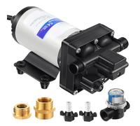 hzexun Bomba de diafragma de presión de agua 220V Bomba autocebante industrial 20L/Min Bomba de refuerzo de aumento de presión Bomba de lavado para cocina Baño Marina Yate Manguera de jardín