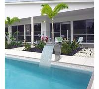 hzexun Fuente para Piscina De Acero Inoxidable Cascada De Agua Cascadas De Estanque para Decoración De Jardín, Patio, Piscina 30cm x 60cm