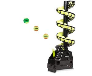 hzexun Máquina Lanzadora de Pelotas de Tenis Máquinas de Proyección de Pelota de Tenis Tenis Máquina Ligero Enchufe/Baterías 30 Bolas Ajustable y Portátil con Oscilación