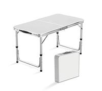 hzexun Mesa Plegable 1.2 Metros Portatil Comedor para Jardin Plegable Mesa De Plastico Resistente Tipo de Trabajo Multiusos Comedor Grande para Jardin